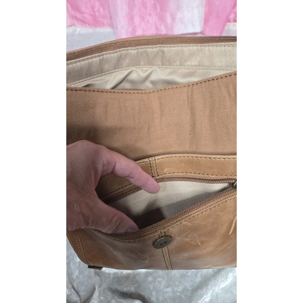 The Sak Tan Ventura Embossed Floral Tooled Leather Backpack 13x15x5